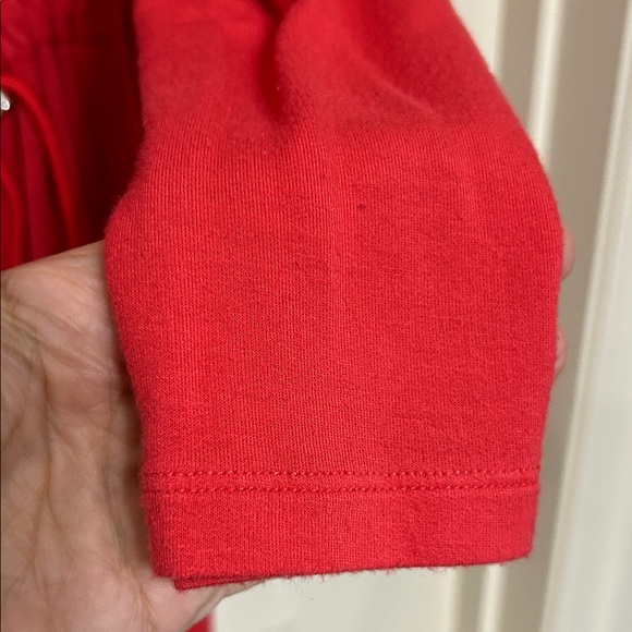 Susan Graver Red Open Cardigan Vibrant Color Waterfall Opening, Oversized Med - Picture 8 of 13